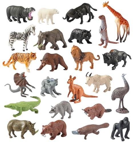 Calendario 'Avvento con figure di animali, decorazione da tavolo, modello di animali, calendario per conto alla rovescia per Natale, per ragazzi, ragazze, studenti, bambini, collezionisti