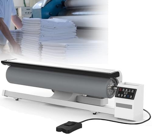 Professionell roterande ångpress, intelligent klädpressmaskin med LED-pekskärm, kontinuerlig ånga för hem och kommersiellt bruk, perfekt för lakan och örngott