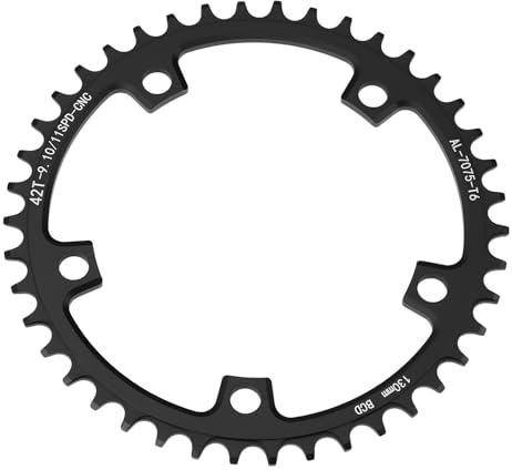 MechPort 42T 130BCD Road Bike Chainring for 7 8 9 Speed Compatible with Shimano Compatible with SRAM