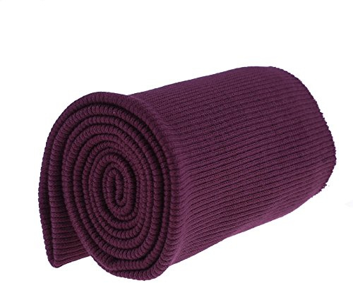 Bündchen Strickbündchen 16x80cm Bündchenstoff Baumwolle elastisch gerippt, Farbwahl, Farbe:aubergine