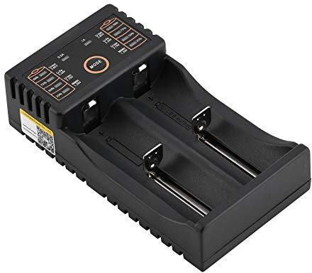 VBESTLIFE Liitokala Caricabatteria,Lii-202 Universal USB Caricabatterie Intelligente per Pile Ricaricabili per /18490/18350/17670/17500/16340 (RCR123)