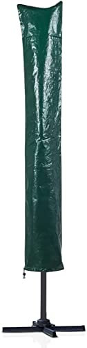 PATIO PLUS Housse de Parasol avec Fermeture, Housse de Protection pour Parasol de Jardin, Anti-UV, Anti-Vent, Étanche, PE Parasol Couverture de Parasol - 160 x 24 x 24 cm (Vert)