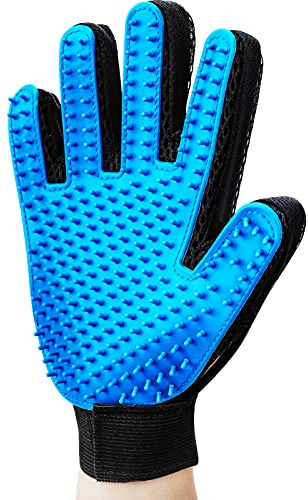 USION Pet Glove,Grooming Tool [NEW 259 Pins] Furniture Pet Hair Remover Mitt- For Cat & Dog Long Short Fur Gentle Deshedding Brush for Massage - Soft Groomer Mitt (1 Right Hand)
