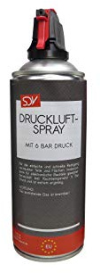 SDV Chemie Druckluftspray 6x 400ml Air Duster Druckluftreiniger Pressluft Druckluftreiniger Compressed Gas
