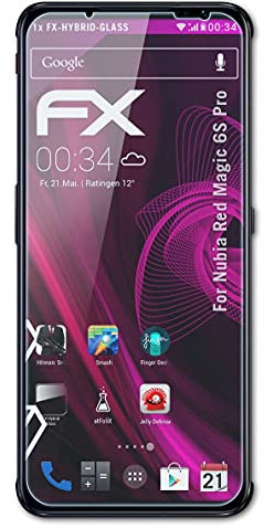 atFoliX Plastic Glass Protective Film compatible with RedMagic 6S Pro, 9H Hybrid-Glass FX Screen Protector