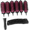 Exogio 6 Pcs Abnehmbarer Rundbürste Haarbürsten, Lockenwickler mit Positionierungs Klammern, Professionelle ionische Haarstyling-Föhn-Lockenbürste, Keramik Locken Wickler
