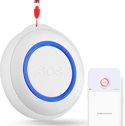 Gologi Persönlicher Alarm mit WLAN - Paniktaste - Seniorenalarm - Funkalarmtaste - Notfallknopf - Alarmknopf - Senioren - WIFI - Fernbenachrichtigung über App