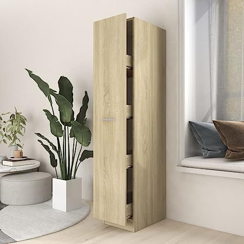 CBLDF Apothekerschrank Sonoma Eiche 30x42,5x150 cm Holzwerkstoff