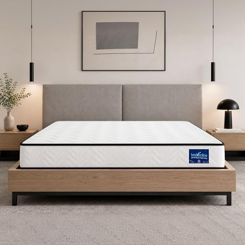 BEDZONLINE Pocket Sprung Memory Foam Hybrid Mattress - UK Double | 190 x 135 x 20 cm | Zero Motion Transfer | Superior Spinal Alignment | Orthopaedic Sleep Support | Plush, Cooling & Hypoallergenic