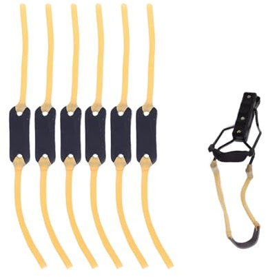 6 Pezzi Fionda Professionale da Tiro Adulti,Slingshot Fionde,Gomma Elastico,Elastici Bande,Piatto Lattice Nastro,Catapulta Spesso Piatta Componenti,Per All'apert,Intrattenimento,Caccia Catapulte Pesca