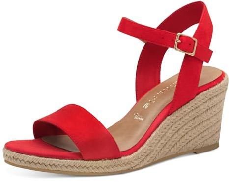 Tamaris Sandales compensées pour femme 1-28300-42 - Rouge - 42 EU, rouge, 42 EU