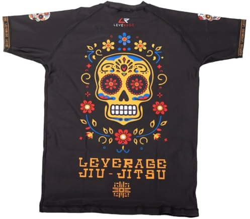 Leverage Clothing - Mens Jiu-Jitsu No-Gi BJJ Grappling MMA Water Surfing Summer Beach - Rash Vest Rash Guard (UK, Numeric, 40, 42, Regular, Regular, Gringo)