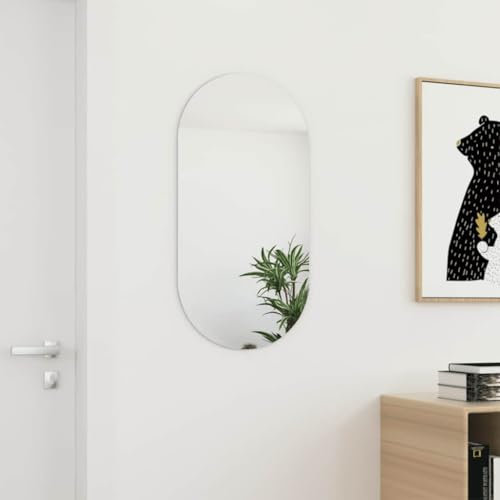 WKIEQACO Haus & Garten, Möbelspiegel 80x40 cm Glas