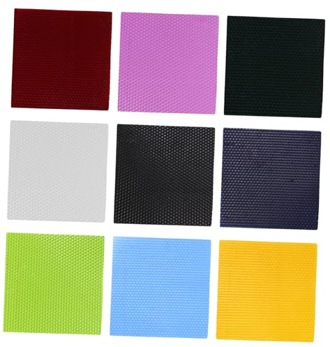 DOITOOL 9pcs Beeswax Candle Making Kit Wax Sheets for DIY Cylindrical Candle Accessories Smokeless Colored Wax for Adults Craft Projects and Random Color