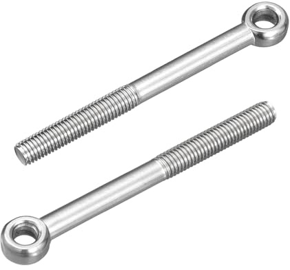 QUARKZMAN 4Pz M10 x 110mm Bulloni Occhio Per Sollevamento Argento