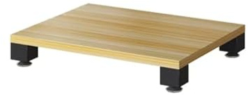 Modern HiFi Rack for Gaming Consoles Wooden AV Media Stand Stereo Shelf Turntable Stand Audio Media Tower for Home Office & Theater (1 Tier)