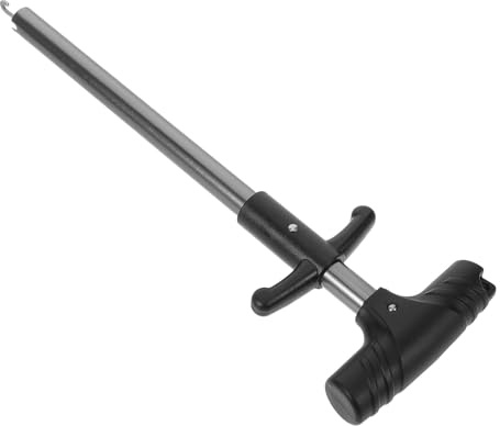 ABOOFAN Outil de Retrait D'hameçons en Acier Inoxydable et Alliage D'aluminium, Dégorgeoir de Pêche de T, Extraction Rapide et Sécurisée, Accessoire Pêche en Extérieur, 1 Pièce Gris