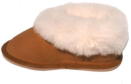 HDH chaussons enfants filles camel fourrés peau de mouton - tannage naturel - 31
