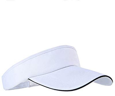 Mode Sonnenblende Hut Neutral Leer Top-Männer Sports Cap Adjustable Sport Solid Color Tennis Golf Baseballmütze für Männer Frauen (weiß)