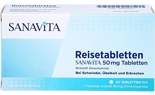 Reisetabletten Sanavita 50 mg Tabletten, 20 St. Tabletten