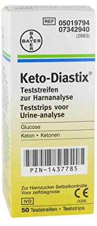 Keto Diastix - Prueba de cetona en orina (50 unidades)