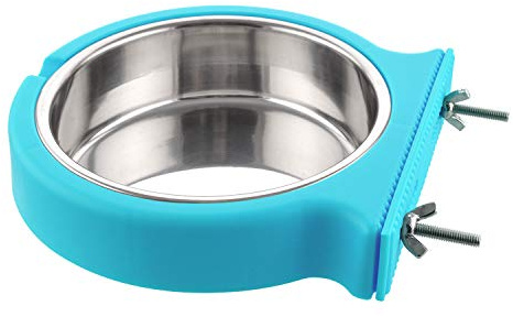 MOACC Caisse Chien Bol Amovible en Acier Inoxydable Gamelle à Suspendre pour Animal Domestique Cage Petit Bol d'eau Feeder Nourriture pour Chiens Chats Lapins Birdsgreen Pet Supplies