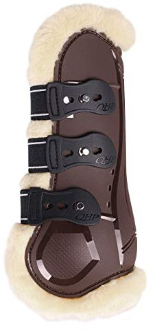 ARBO-INOX - Gamaschen - mit Fellimitat - elastischer Schnellverschluss (Pony, Braun)