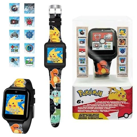 SRV Hub P0kem0n - Orologio intelligente digitale da 22 cm, per bambini, divertente ed educativo, con giochi interattivi e fotocamera, torcia per video, musica, per imparare e giocare per bambini dai 6