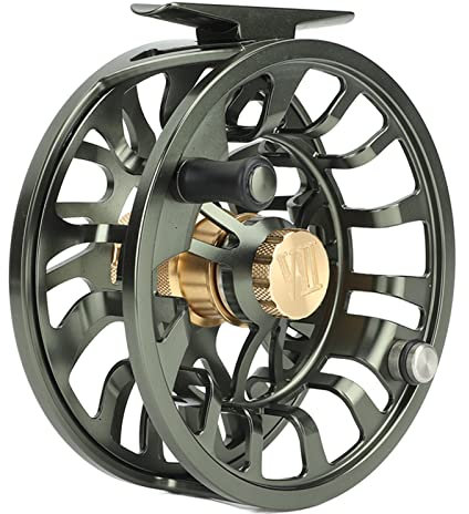 OUKENS Fliegenfischerrolle, wasserdichte 2 Und 1BB Hochleistungs-Angelrolle, Leichte CNC-Aluminium-Fliegenrolle Zum Angeln, Süßwasser-Fliegenrolle Mit Großer Laube(Grün)