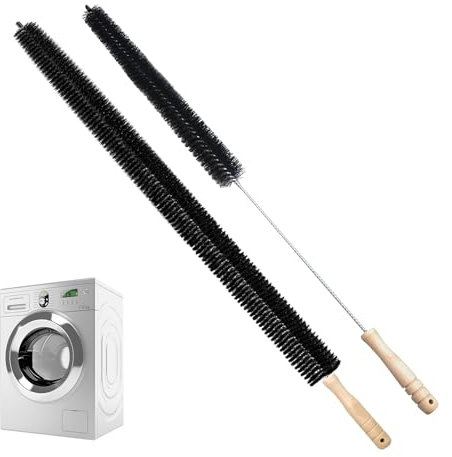 Brosse pour Radiateur, 2 Pièces Brosse de Radiateur avec Manche en Bois, Brosse Nettoyage Radiateur Flexible Pliable pour Machine à Laver, Nettoyer Tous Les Coins