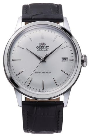 Orient Classic Bambino 38mm - Orologio Uomo Automatico a Carica Manuale Elegante Cinturino In Pelle Nero Cassa In Acciaio Quadrante Bianco - RA-AC0M03S30B RA-AC0M03S
