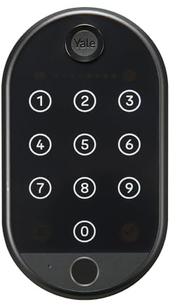 Yale - Smart Keypad 2 - Fingerprint- 05/303000/BL - Schwarz - Funktioniert mit Yale Smart-Geräten - Schlüsselloser Zugang - Persönlicher Zugangscode - Eingabe per Fingerabdruck - Hintergundbeleuchtung