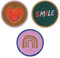 LÄSSIG Anhänger und Patches Set (3 Stk.) mit Druckknopf/School Patches Set Smile/Heart