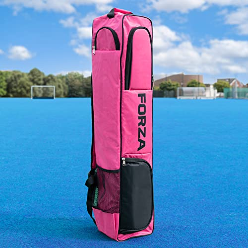 FORZA Hockeyklubbväskor | Lätt att transportera pinnar och kit | flera storlekar och färgalternativ (deluxe-väska (4 x pinnar), rosa)