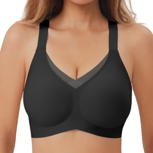 DURINM Donna Reggiseno Senza Ferretto Reggiseni Cuciture Push Up V Bustino con Imbottitura Comfy Bralette Seamless Cinghie Regolabili Base Top Corsetto
