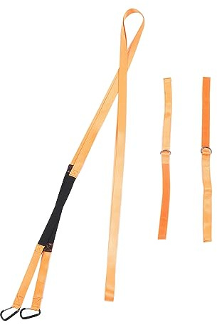 MechKit Harnais de Ski Orange Nylon D Crochet Design Crochet et Boucle Facile à Utiliser Ceinture de sécurité de Ski pour l'entraînement