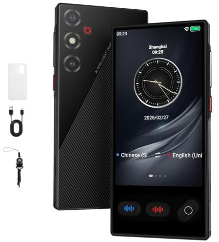 VXVMN Traducteur Vocal Instantané Sans Connexion, Portable Traducteur Instantané Traducteur Simultané avec 148 Langues, Traducteur Vocal Instantané Sans Wifi avec Français pour Voyages, Affaires