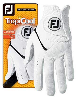FootJoy Men's Tropicool Gloves, White, Large, Worn on Left Hand