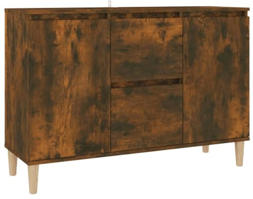 vidaXL Aparador Madera de ingeniería Roble Ahumado 101x35x70 cm