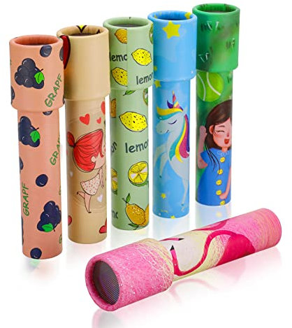 FANTESI 6 Stück Kaleidoskop Set Kaleidoskop Kinder Mitgebsel Mini Kaleidoskop Kinder Kaleidoskop Lernspielzeug für Jungen und Mädchen (Zufällige Farbe)(6 Pcs Zufällige Farbe)
