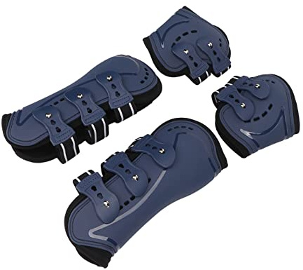 Lot De 4 Protège-Boulets Avec Devant Ouvert Pour Chevaux, Faciles À Transporter, Confortables Pour Tendon De Cheval, Trous D'Aération, Coque En Polyuréthane Robuste, Stables, Réglables Pour