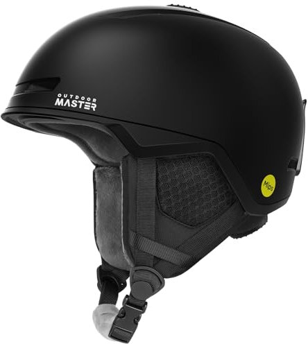 OutdoorMaster MIPS Skihelm, Snowboardhelm für Herren und Damen, Snowboard Helm mit Ventilationssystem, Ski Helm aus Polycarbonat-Schale und EPS-Innenschale, Individuelle Passform für präzisen Sitz