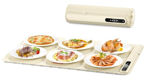 Morpilot Electric Warming Tray with Adjustable Temperature, 6 in 1 Food Warmer for Parties Features Foldable Design & Fast Heating, Warming Plate for Buffet, Family Gatherings, Sabbath, Holidays