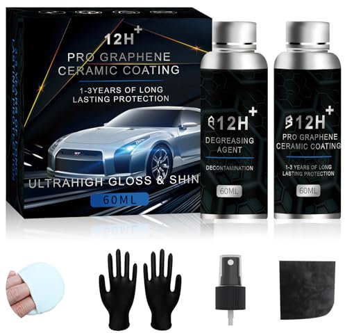 2024 Graphene Ceramic Coating - 12H Keramikversiegelung Auto, 10+ Jahre Schutz, Ultrahochglänzend & Extrem Hydrophob, Auto Politur, Nano Versiegelung Auto, Ceramic Spray Versiegelung (Graphen)