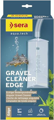 sera Gravel Cleaner Edge | Eckiger Aquarium Bodengrundreiniger | Mulmsauger für Ecken & Ränder | Bodenreiniger mit Bypassöffnung | Aquarium Kiesreiniger | Mulmabsauger | Schlauch- & Filterzubehör