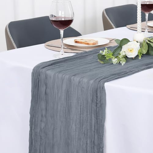 Jumdast Tischläufer Grau, Käsetuch Tischläufer Boho, Tischläufer Modern