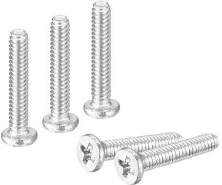 sourcing map M1.4-0.3 x 8 mm 20 viti a testa rotonda piatta in acciaio inossidabile 304 Phillips Drive Viti di fissaggio hardware per il collegamento di mobili