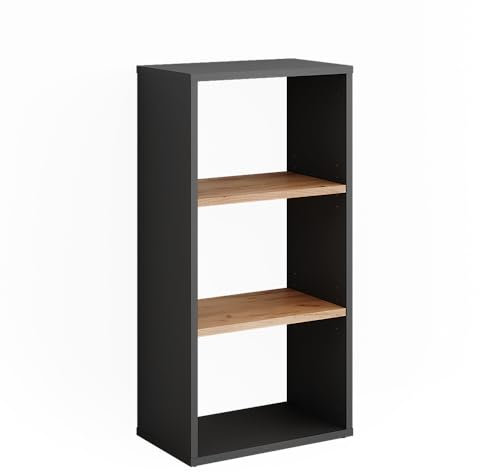 Vicco Standregal Orlando, Stauraumregal, Anthrazit/Goldkraft Eiche, 40 x 80.1 cm