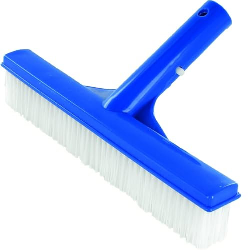 TECHZOCO Cepillo Limpia Piscina, Barredor de Piscina, Accesorio Limpieza de Piscina, Compatible con el Mango telescópico de 30 mm de diámetro, Tamaño del Cepillo 25 cm, Plástico