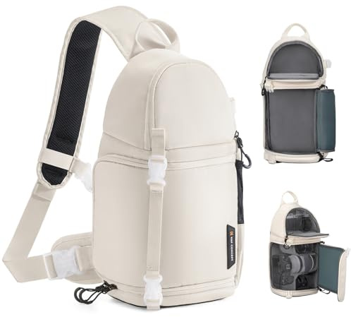 K&F CONCEPT Bolsa bandolera para fotógrafos, mochila de hombro impermeable profesional de 10 L para cámaras DSLR, SLR, Canon, Nikon, Sony
